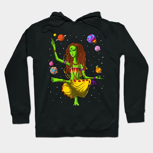 Hippie Alien Yoga Hoodie by underheaven